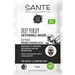 SANTE Naturkosmetik Facial Masks Deep Purify Activated Charcoal Mask