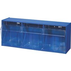 Allit 464410 Box organiser VarioPlus ProFlip 3 (W x H x D) 600 x 240 x 200 mm Blue, Transparent 1 pc(s)