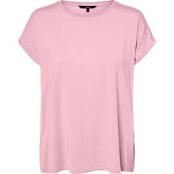 Vero Moda Women's Vmava Plain SS Top Ga Noos T-Shirt - Pink