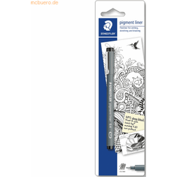 Staedtler 30804-9BKD pigment liner, lange Metallspitze 0.4 mm, Blisterkarte, schwarz