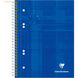 Clairefontaine 8572C Collegeblock (DIN A5, 14,8 x 21 cm, perforerad, 80 ark, rutat, linjerat 5) 1 st, färgsorterad