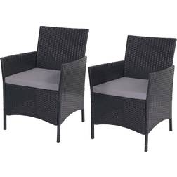 MCW 2er-Set Poly-Rattan Gartensessel