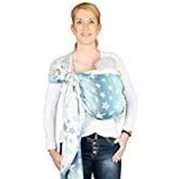 Hoppediz Babytragetuch Ring-Sling kbA-Qualität Singapur blue blau Modell 3