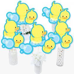 Ducky Duck Baby Shower or Birthday Centerpiece Sticks Table Toppers 15 Ct Blue