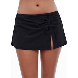 Tutti Frutti Side-Slit Swim Skirt BLACK