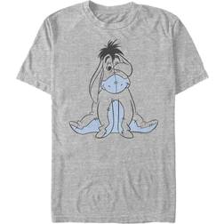 Disney Fifth Sun Men's Basic Sketch Eeyore Short Sleeve T-Shirt Heather Gray