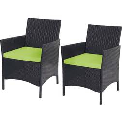 MCW 2er-Set Poly-Rattan Gartensessel