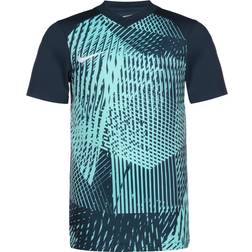 Nike Kortärmad fotboll Jersey Y Nk Df Prcsn Vi JSY Ss, Midnight Navy/Hyper Turq/Vit, DR0950-410