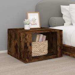 vidaXL Smoked Oak 57 x 55 x 36 cm Bedside Table