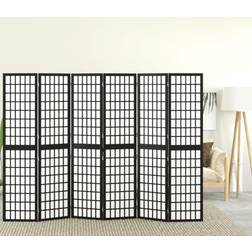 vidaXL Plegable 6 Paneles Estilo Japonés Negro 240x170 cm Biombo