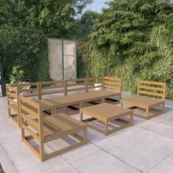 vidaXL Solid Pinewood Garden Outdoor Lounge Set