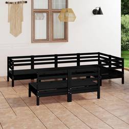 vidaXL Bois Pin Massif de Jardin 7 pcs Ensemble de Salon d'Extérieur