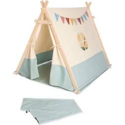 Pinolino Kinderträume Tente bicolore beige bleu 'Yuma'