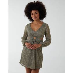 Blue Vanilla V-Neck Long Sleeve Dress