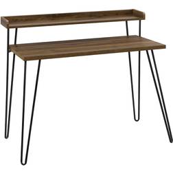 Freemans Haven 114 cm med Förvaring Hylla Valnötsbrun/Svart Skrivbord