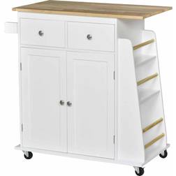 Homcom Kitchen 3-Tier Island Trolley Table