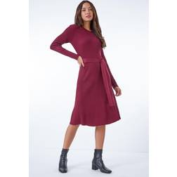 Roman Belted Knitted Midi Dress