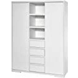 Schardt Armoire Bébé 2 Portes 4 Tiroirs Bois Maxx White L 139 x H 191 x P 53 cm