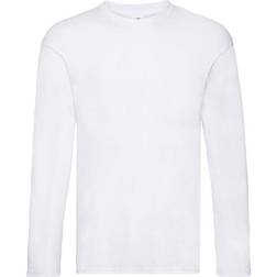 Fruit of the Loom Original Långärmad T-shirt För Herrar - Vit