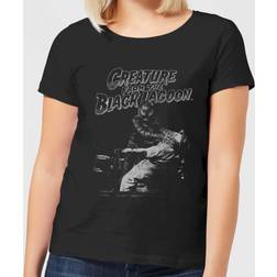 Universal Monsters Creature From The Black Lagoon Black and White Women's T-Shirt Black Black