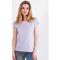 Mads Nørgaard Organic Jersey Stripe Teasy t lilla