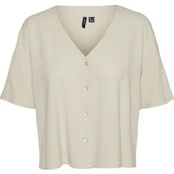 Vero Moda Bluse V-Ausschnitt - Sand