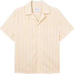 Les Deux Lawson Stripe Ss Shirt - Lemon Sorbet