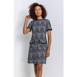 Roman Textured Pocket Shift Dress