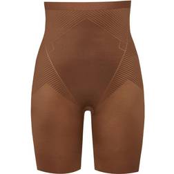 Spanx Thinstincts 2.0 High-Waisted Mid-Thigh Short - Chestnut Brown