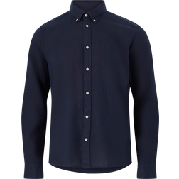 Les Deux Kristian Linen B.D. Shirt - Blå