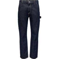 Only & Sons Onsedge Loose Car Jeans - Blue/Dark Blue Denim