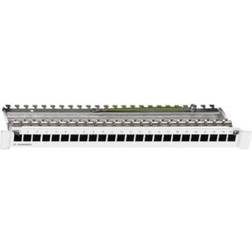 Rutenbeck Patch Panel, 48,30cm (19" CAT6A, 24xRJ45, Lichtgrau, PP-UM, Server Zubehör, Grau