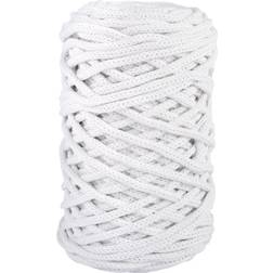 Rayher Braidy Recycling Garn, geflochten, 4mm ø, weiß