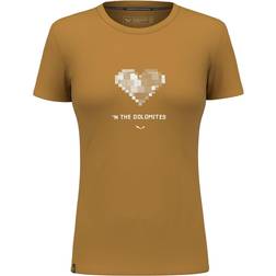 Salewa Pure Heart Dry'Ton Maglietta Donna - Marrone