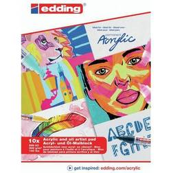Edding 30010 Acryl- und Ölmalblock A3 10 Blatt weiß