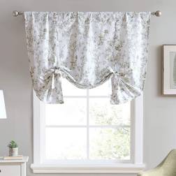 Laura Ashley Cotton Pole Top Valance Stylish Lightweight Window Treatment 50 x 25 in