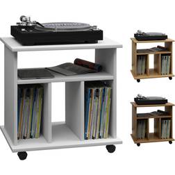 VCM Retro Reol Til LP Plader 4 Hylder Opbevaringsskab