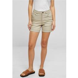 Urban Classics Colored Strech Denim Shorts - Beige