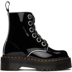 Dr. Martens Molly Patent Lamper Leather Women's Platform Boots - Black/Silver