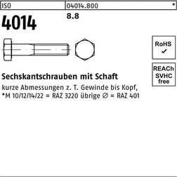 M 20X75 Sort Stålbolt ISO 4014 8.8 Set of 25