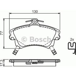 Bosch Bremsbelagsatz, Scheibenbremse Vorderachse 0 986