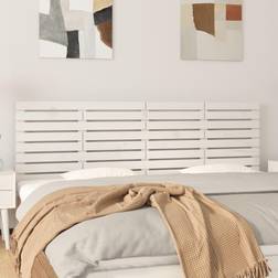 vidaXL Murale Blanc 166x3x63 cm Bois Massif De Pin Tête de lit