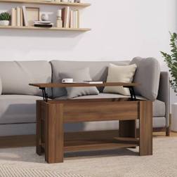 vidaXL Coffee Table Brown Oak 39.8' x 19.3' x 20.5' Engineered Wood Mesa de Centro