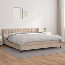 vidaXL Boxspringbett Matratze Cappuccino-Braun 200x200 cm Rahmenbett