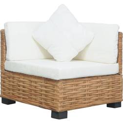 vidaXL Divano Angolare Con Cuscini In Rattan Naturale Cod MXL 73188 Set da Lounge da Esterno