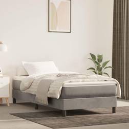 vidaXL Giroletto Grigio Chiaro 80x200 cm Velluto Letto con Struttura