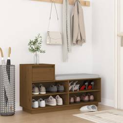 vidaXL Cabinet Honey Brown 110 x 34 x 61 cm Shoe Rack