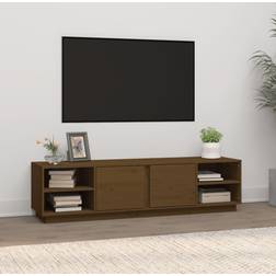 vidaXL Madera Maciza De Pino Marrón Miel 156x40x40 cm Mueble de TV