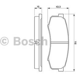 Bosch Jeu de Plaquettes de Frein Kit Low-Metallic Avec Instructions de Montage