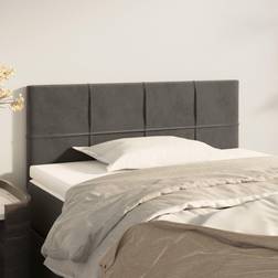 vidaXL Hoofdbord 80 x 5 x 78/88 cm Fluweel Donkergrijs